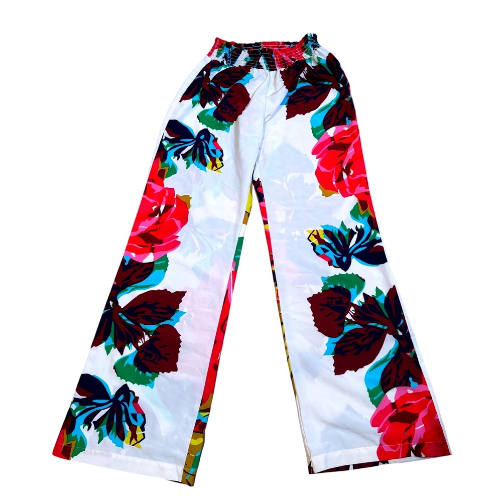 Anthropologie Pinkerton Floral Wide Leg Palazzo Pants XS TP Resort Vacation